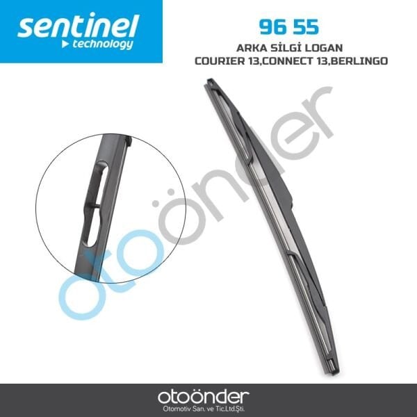 Renault Logan, Ford Courier 2013>, Ford Connect 2013>, Berlingo, Partner, Alfa Romeo Giulietta Uyumlu Arka Silecek Süpürgesi 350 mm