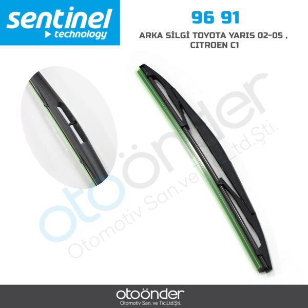Toyota Yaris 2002-2005, Citroen C1 Uyumlu Arka Silecek Süpürgesi 300 mm