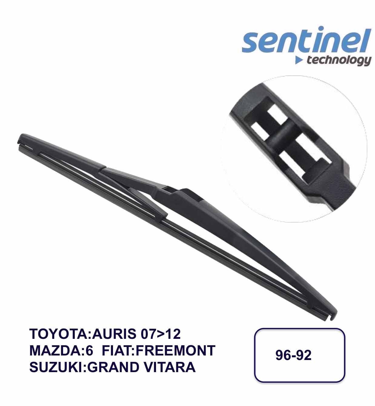 Toyota Auris 2007-2012, Mazda 6, Suzuki Grand Vitara, Fiat Freemont Uyumlu Arka Silecek Süpürgesi 300 mm