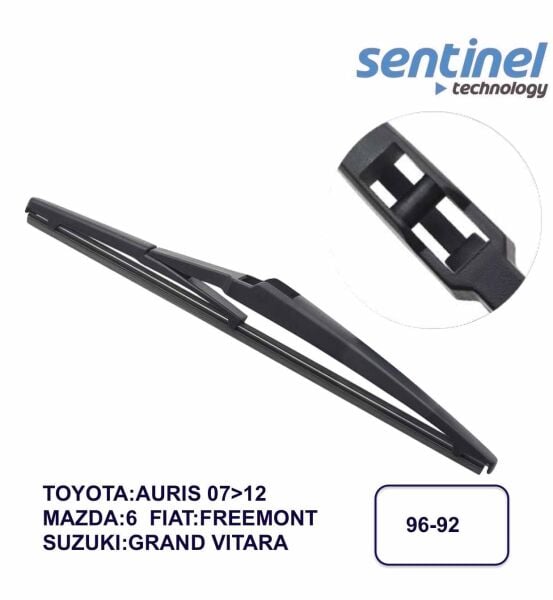 Toyota Auris 2007-2012, Mazda 6, Suzuki Grand Vitara, Fiat Freemont Uyumlu Arka Silecek Süpürgesi 300 mm