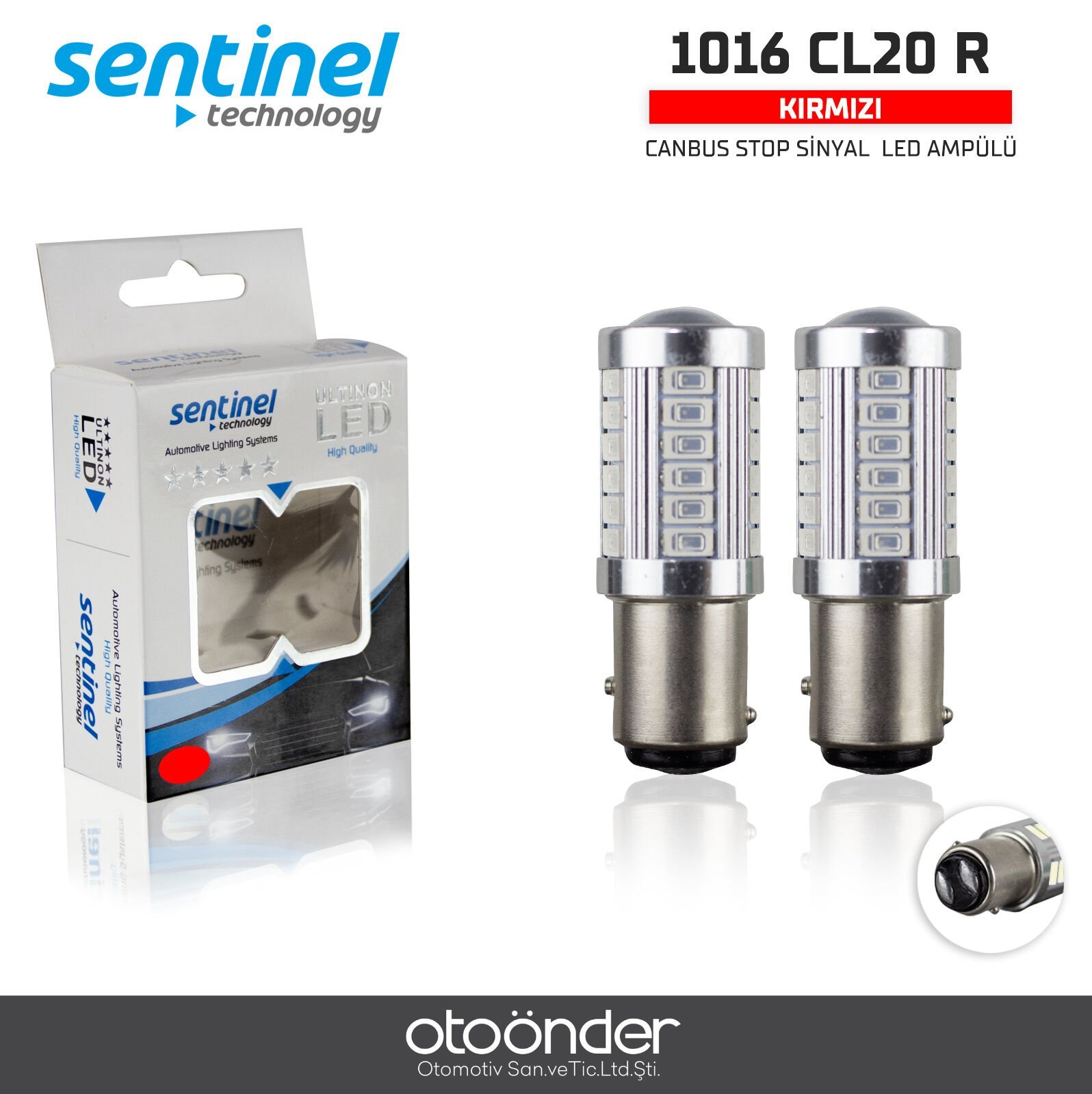 Canbus Uyumlu Kırmızı LED Sinyal ve Park Ampülü