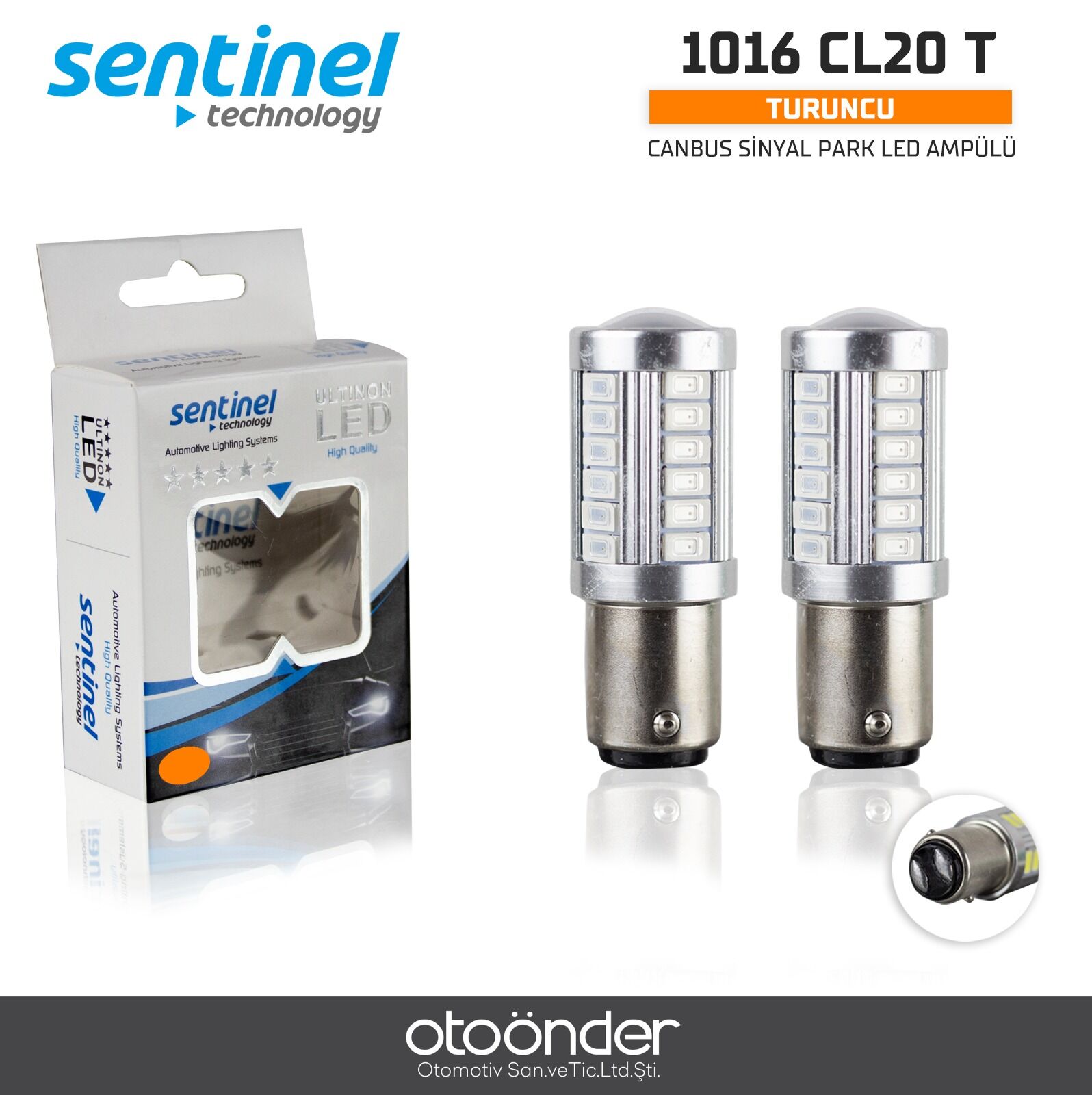Canbus Uyumlu Turuncu LED Sinyal ve Park Ampülü