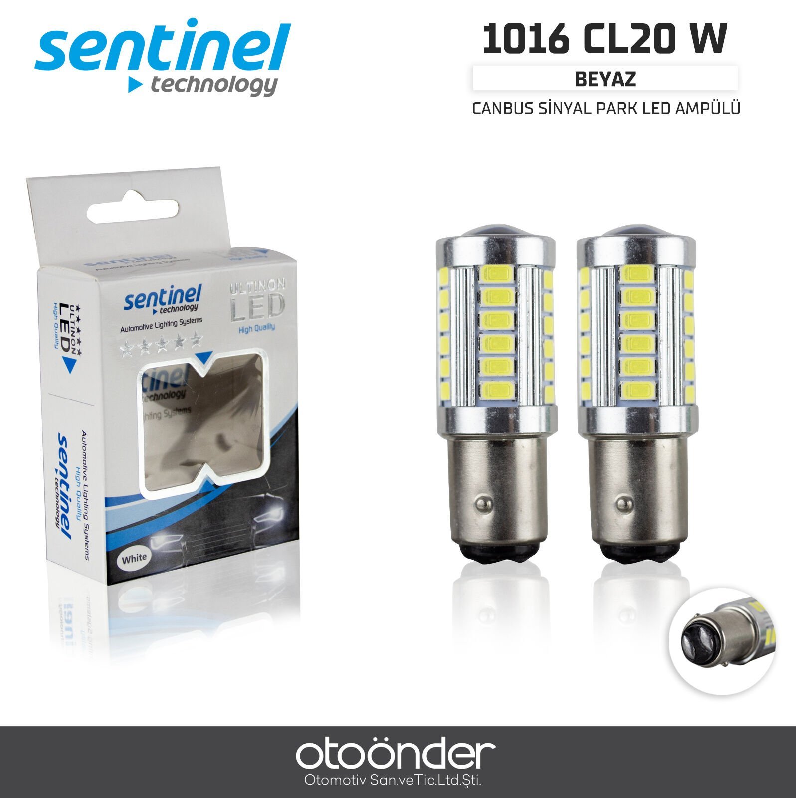 Canbus Uyumlu Beyaz LED Sinyal ve Park Ampülü