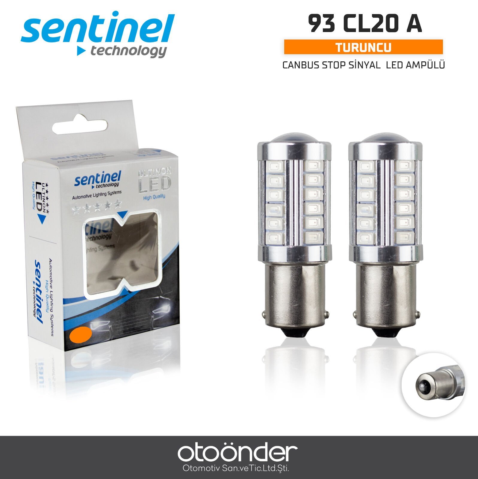 Canbus Uyumlu Turuncu Stop ve Sinyal LED Ampülü