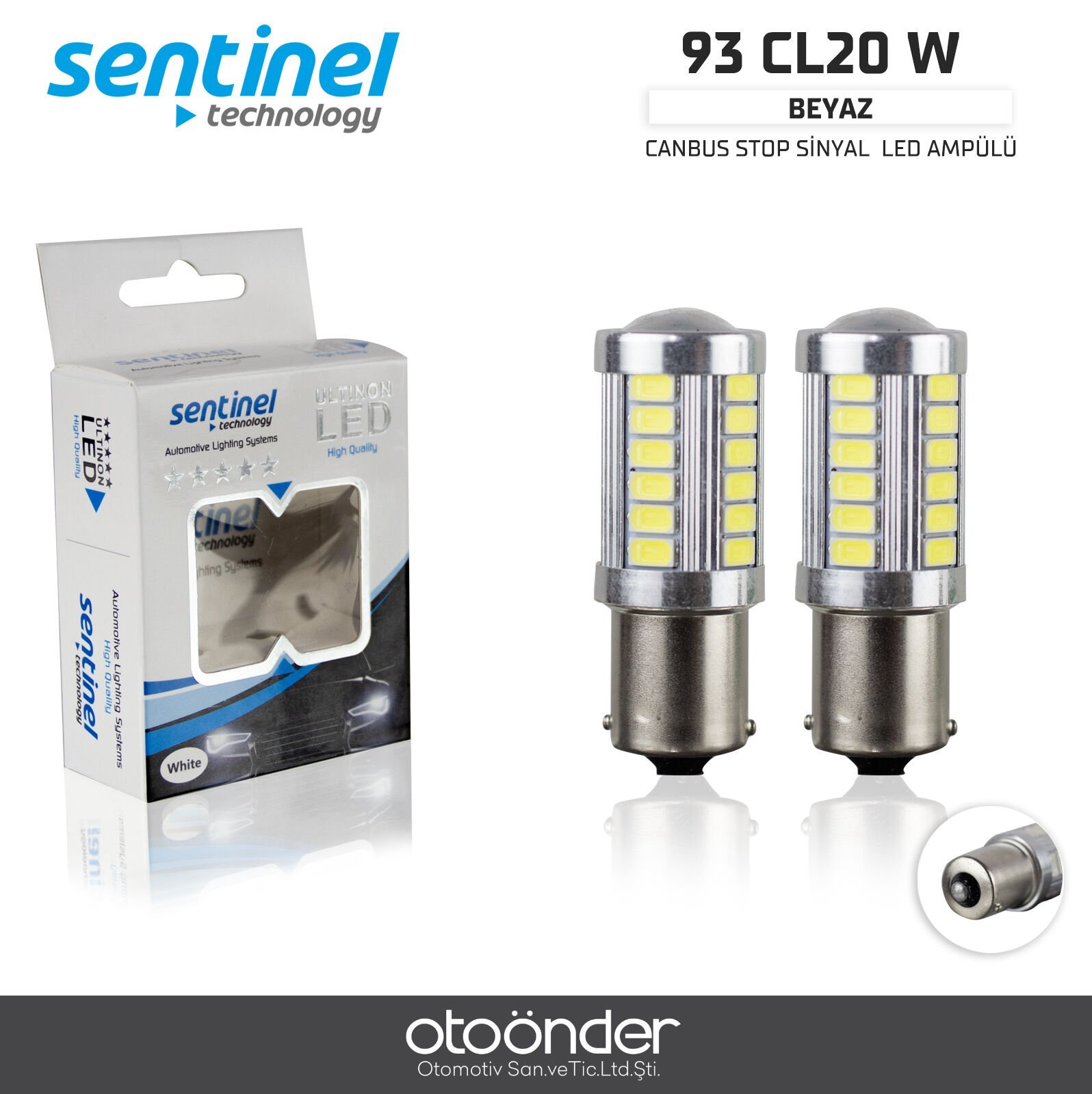 CANBUS Stop-Sinyal Beyaz LED Ampül – Araca Özel Yüksek Performanslı