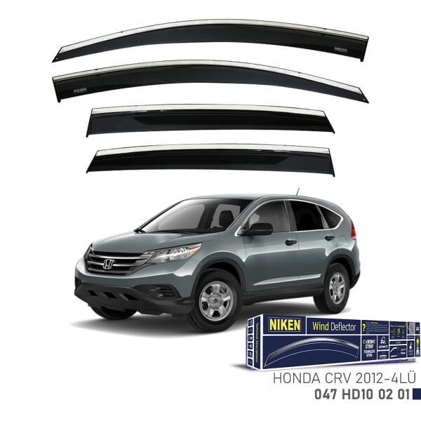 Honda CR-V 2012– Kromlu Cam Rüzgarlığı 4’lü | Araca Özel Yan Rüzgarlık Seti
