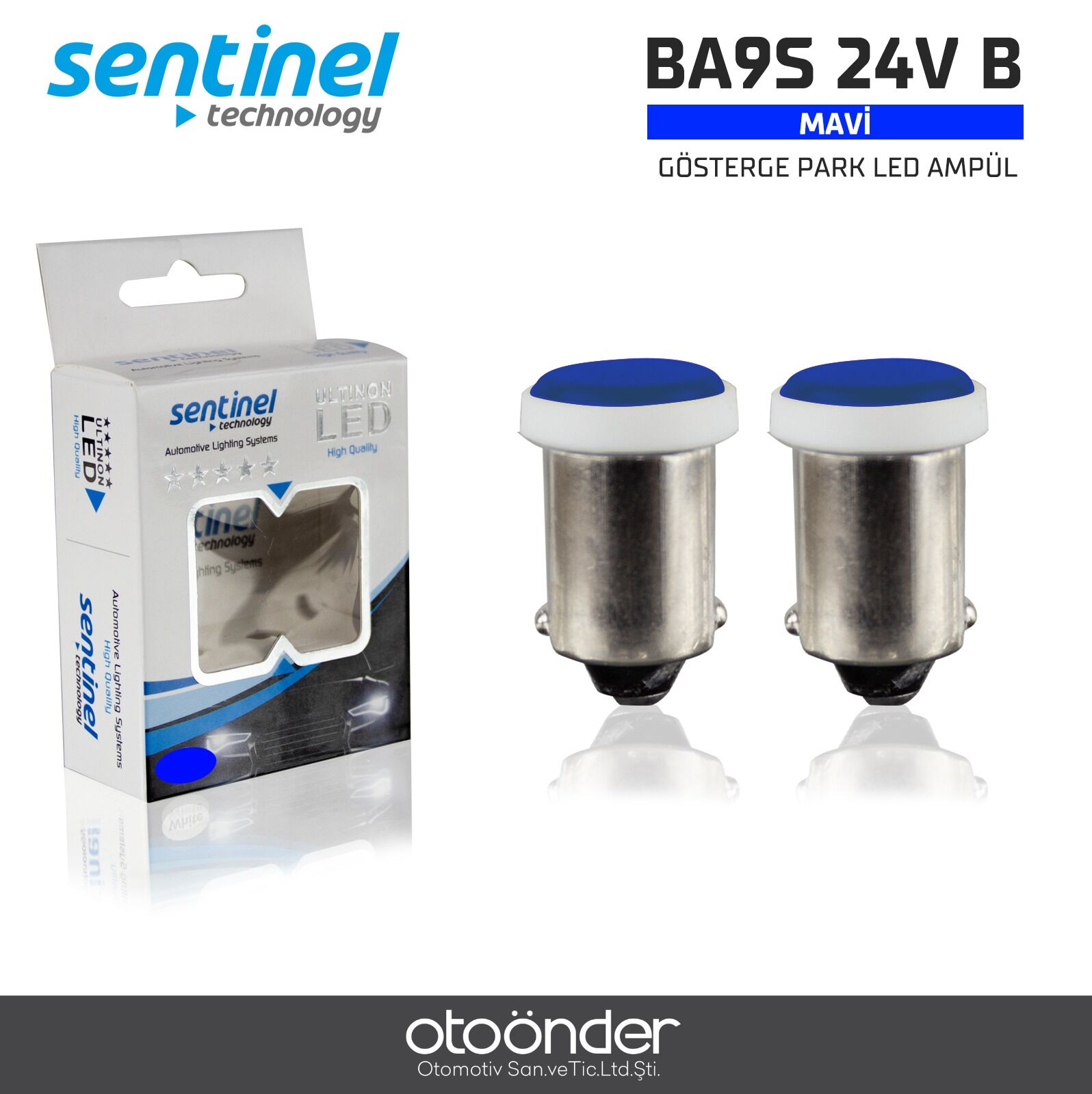 Gösterge Park Mavi 24V LED Ampül – Canbus Uyumlu Yüksek Performans