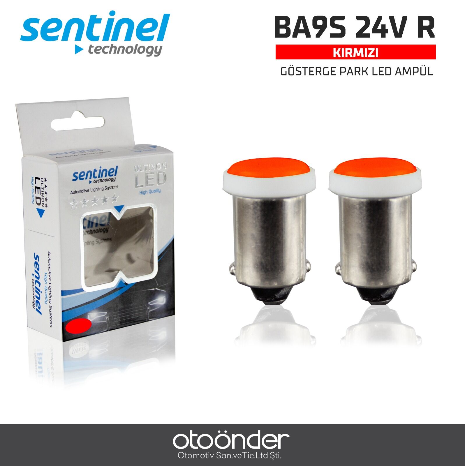 Gösterge Park Kırmızı 24V LED Ampül – Canbus Uyumlu Yüksek Performans
