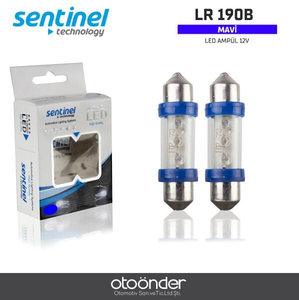 LED Ampül Sofit 12V 3 LED Mavi – Canbus Uyumlu Yüksek Performans