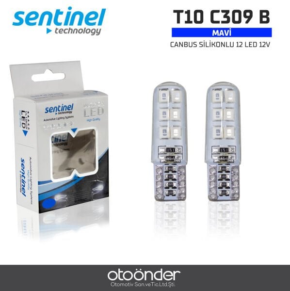 Canbus Silikonlu Mavi 12V 12 LED’li Ampül – Yüksek Performans ve Dayanıklılık