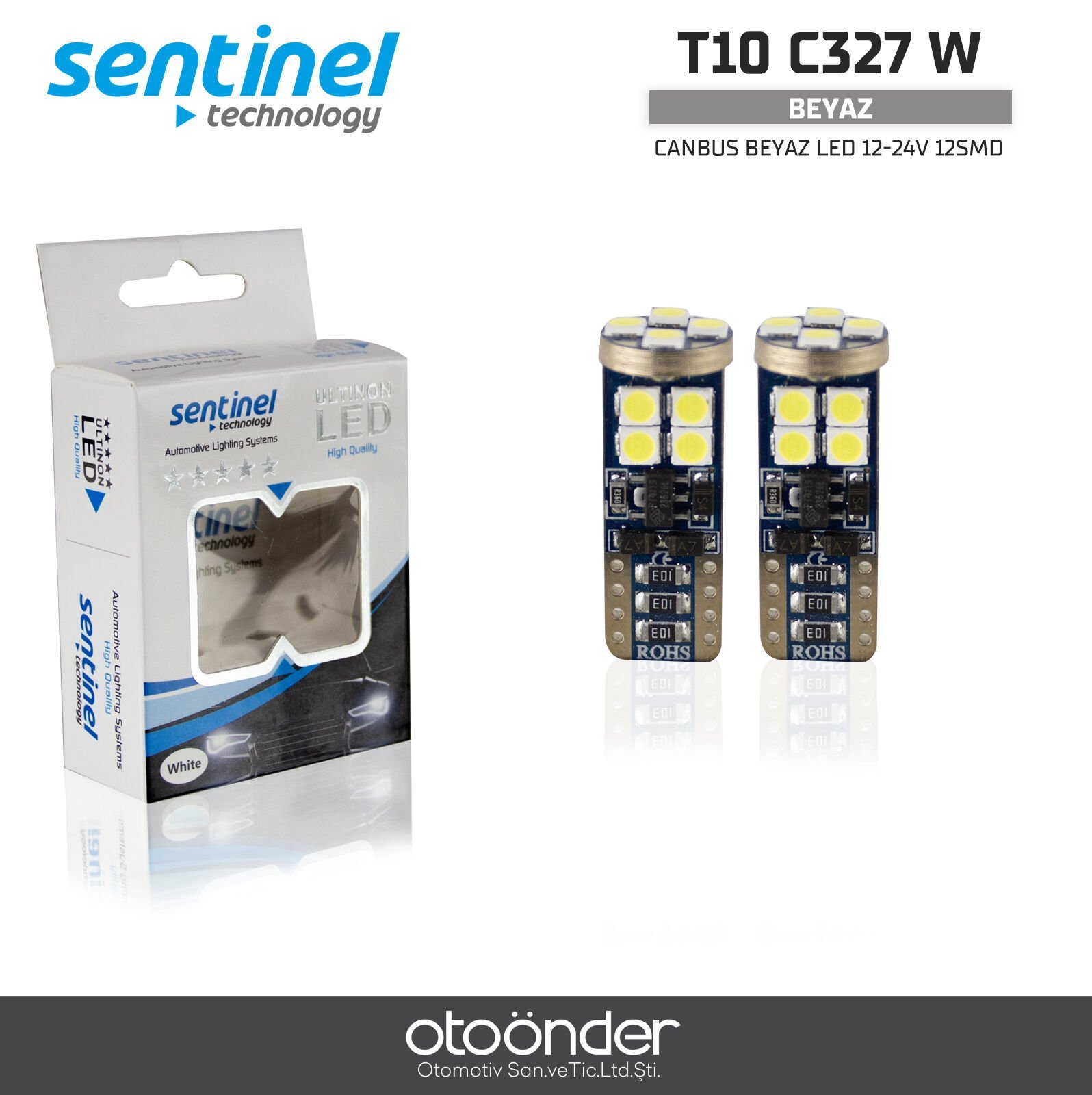 Canbus Beyaz LED 12-24V 12 SMD – Yüksek Performans ve Canbus Uyumlu