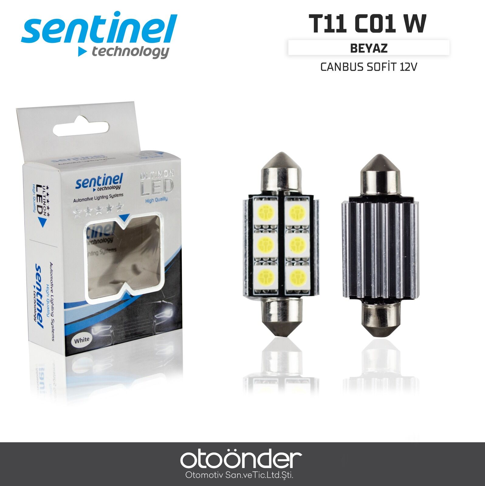 Canbus Sofit 39mm Beyaz 6 SMD 12V LED Ampül – Yüksek Performans ve Dayanıklılık