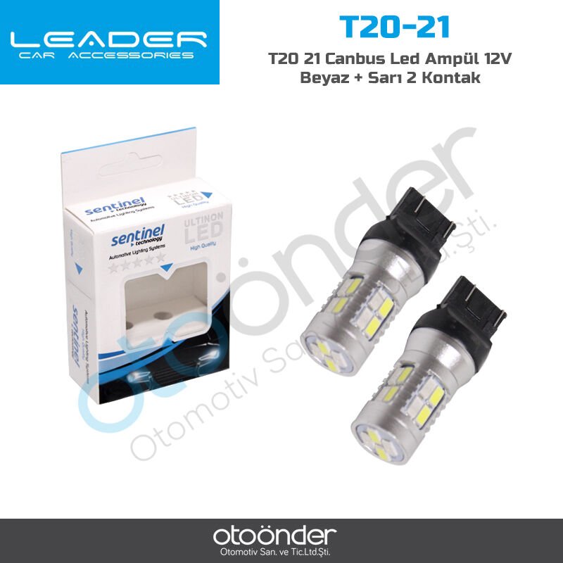 Canbus T20 Turuncu LED Ampül Çift Duy – Yüksek Performans ve Canbus Uyumlu
