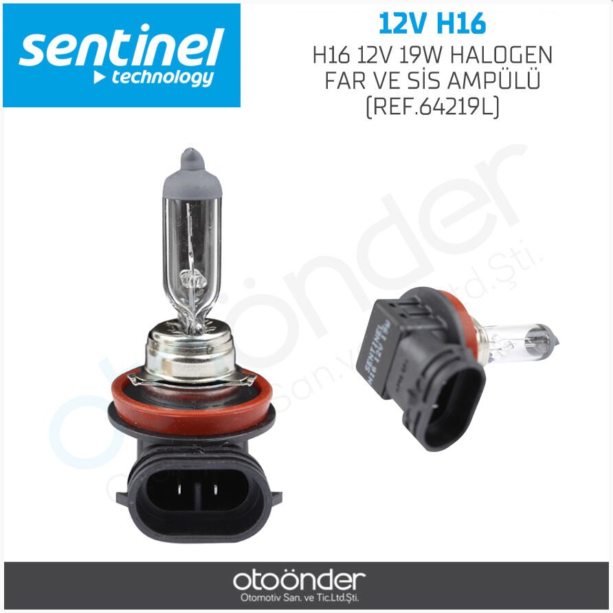 H16 12V 19W Halojen Far ve Sis Ampulü REF.64219L OEM Standart Yüksek Işık Performansı