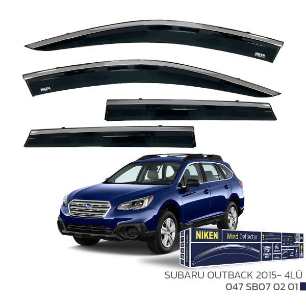 Subaru Outback 2015- Kromlu Cam Rüzgarlığı (4’lü Set) – Tam Uyum, Premium Dış Tasarım