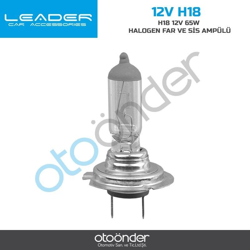 H18 12V 65W Halojen Far ve Sis Ampulü Yüksek Aydınlatma Gücü OEM Standart