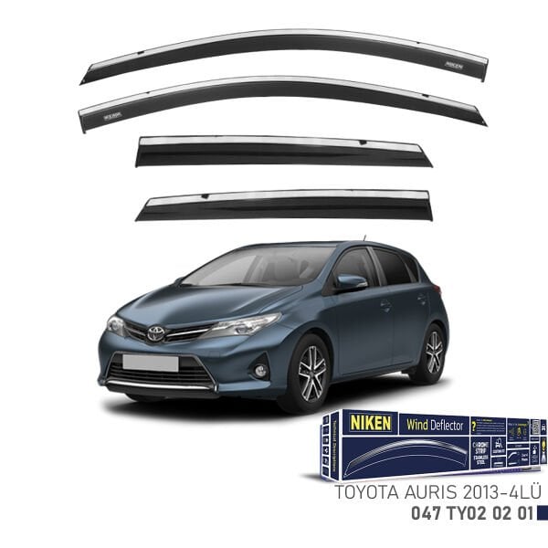 Toyota Auris 2013- Kromlu Cam Rüzgarlığı (4’lü Set) – Hatchback Uyumlu Premium Tasarım
