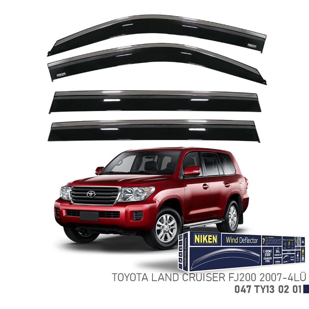 Toyota Land Cruiser FJ200 2007- Kromlu Cam Rüzgarlığı (4’lü Set) – SUV Uyumlu Premium Tasarım