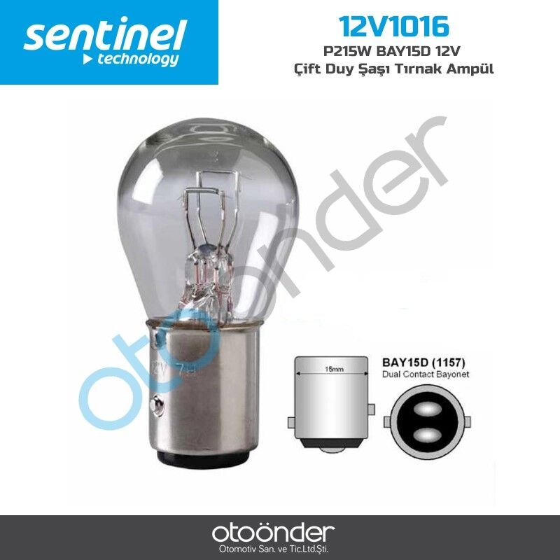 P21/5W BAY15D 12V Çift Duy Şaşı Tırnak Stop Park Ampül
