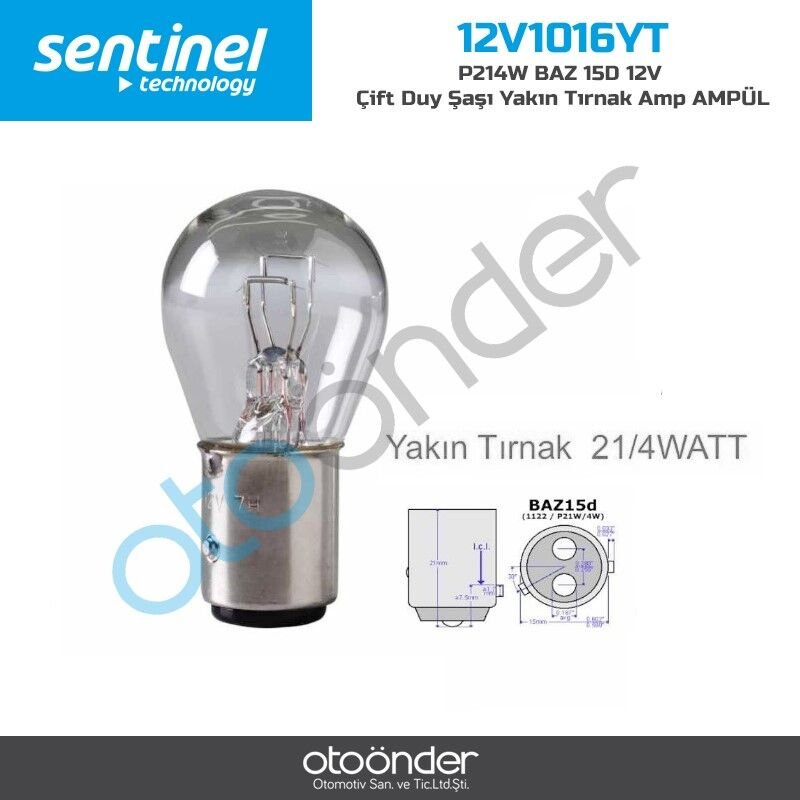 P21/4W BAZ15D 12V Çift Duy Şaşı Yakın Tırnak Stop Park Ampül