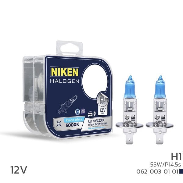 Niken H1 12V 55W Beyaz Işık Far Ampulü P14.5s 5000K – Parlak Beyaz Halojen