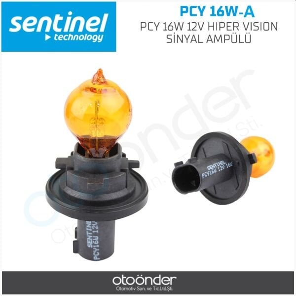 12V PCY16W-24WY Turuncu Sinyal Ampulü Dış Dikiz Aynası 16W