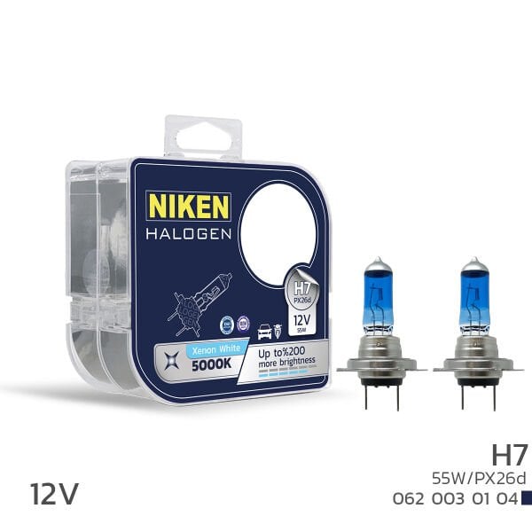 Niken H7 12V 55W Beyaz Işık Far Ampulü PX26d 5000K – Parlak Beyaz Halojen
