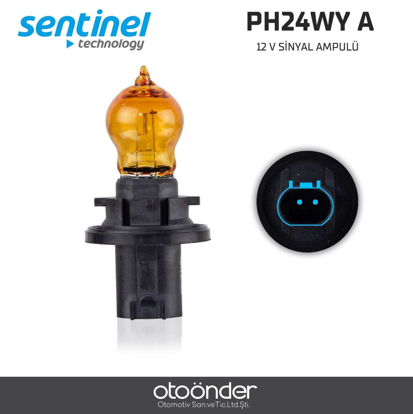 12V PH24WY PU20d-6 Turuncu Gündüz ve Sinyal Ampulü Audi A4 A5 Uyumlu