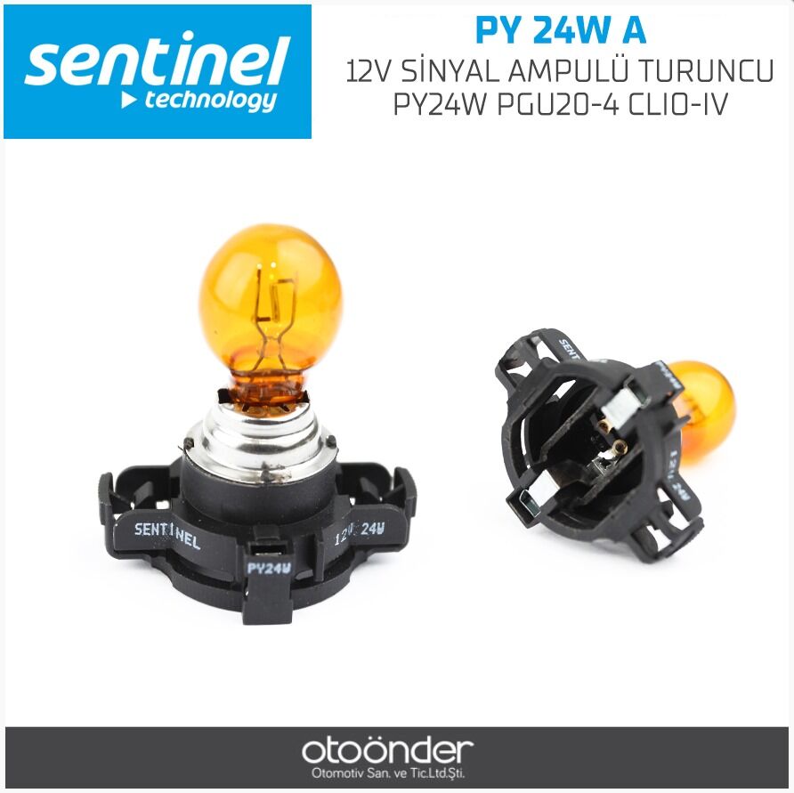 12V PY24W PGU20-4 Turuncu Sinyal Ampulü Clio IV Uyumlu