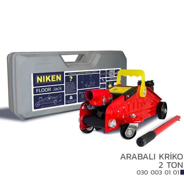 2 Ton Arabalı Hidrolik Kriko – Taşınabilir Araç Kaldırma Krikosu