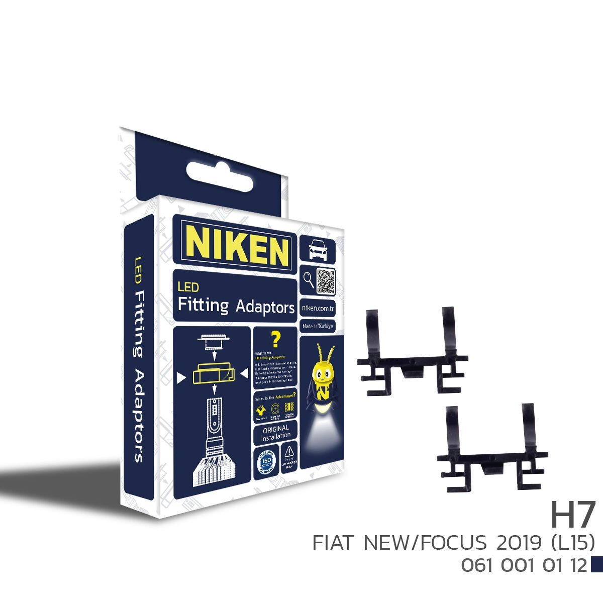 Fiat Yeni Kasa – Ford Focus 2019 Uyumlu H7 LED Far Montaj Adaptörü L15 – LED Ampul Tutucu Aparat
