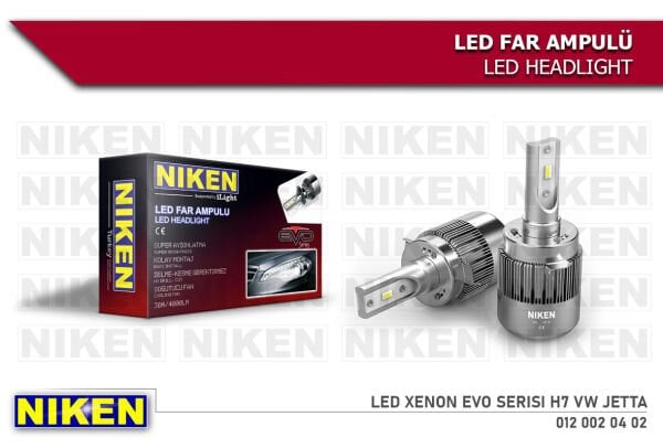 LED Xenon EVO Serisi H7 Far Ampulü – VW Jetta Uyumlu Ultra Beyaz Güçlü Aydınlatma