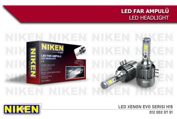 LED Xenon EVO Serisi H15 Far Ampulü – Yüksek Parlaklık Ultra Beyaz Güçlü LED Aydınlatma