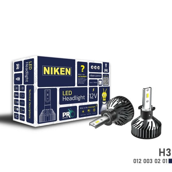 LED Xenon Pro Serisi H3 Far Ampulü – Yüksek Parlaklık Ultra Beyaz Güçlü LED Aydınlatma
