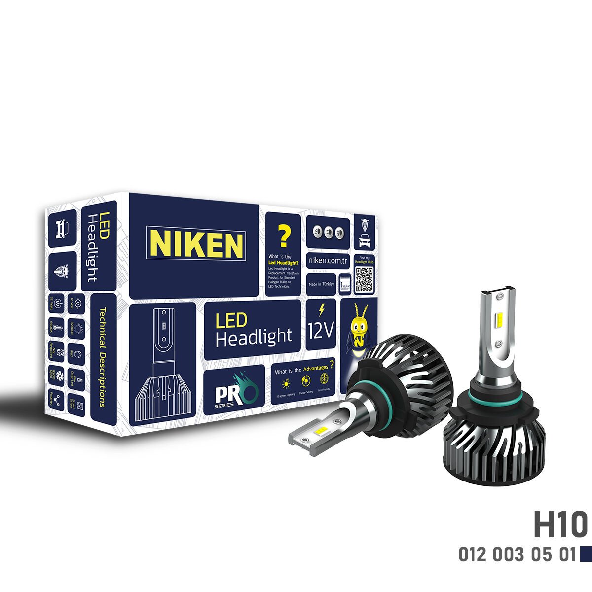 LED Xenon Pro Serisi H10 Far Ampulü – Yüksek Parlaklık Ultra Beyaz LED Far ve Sis Farı Ampul Seti