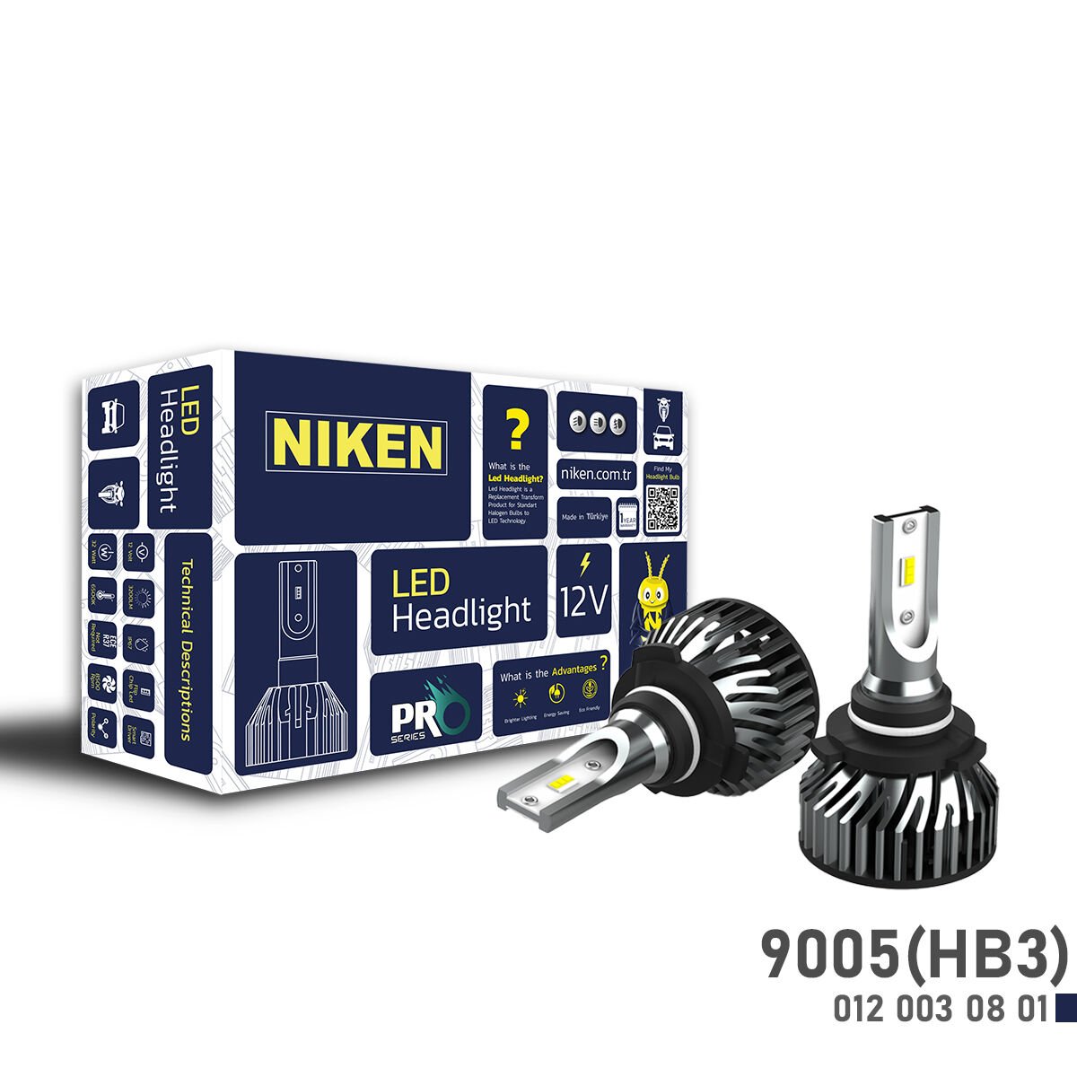 LED Xenon Pro Serisi 9005 HB3 Far Ampulü – Ultra Beyaz Yüksek Parlaklık LED Uzun Far Seti