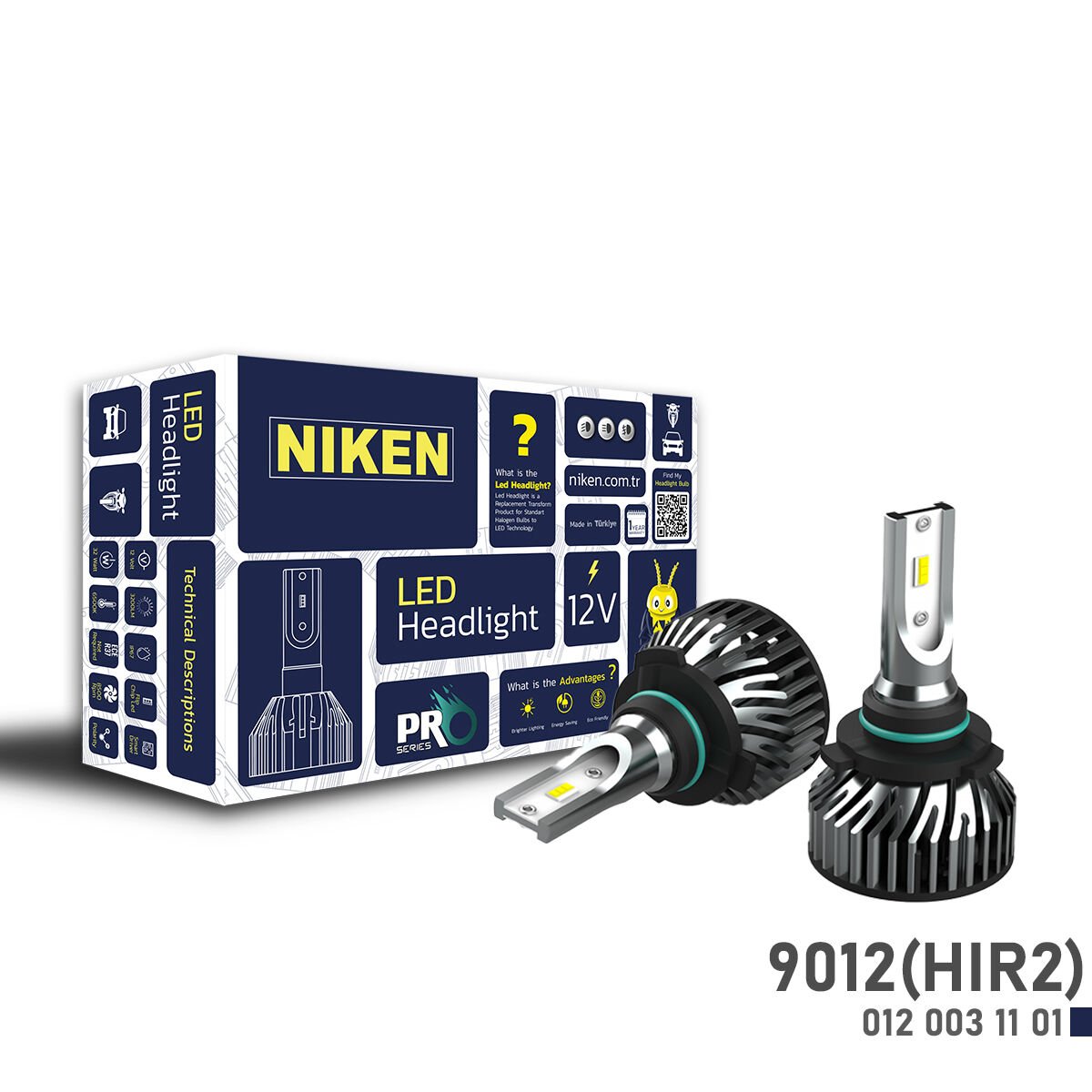 LED Xenon Pro Serisi 9012 HIR2 LED Far Ampulü Ultra Parlak Beyaz Işık