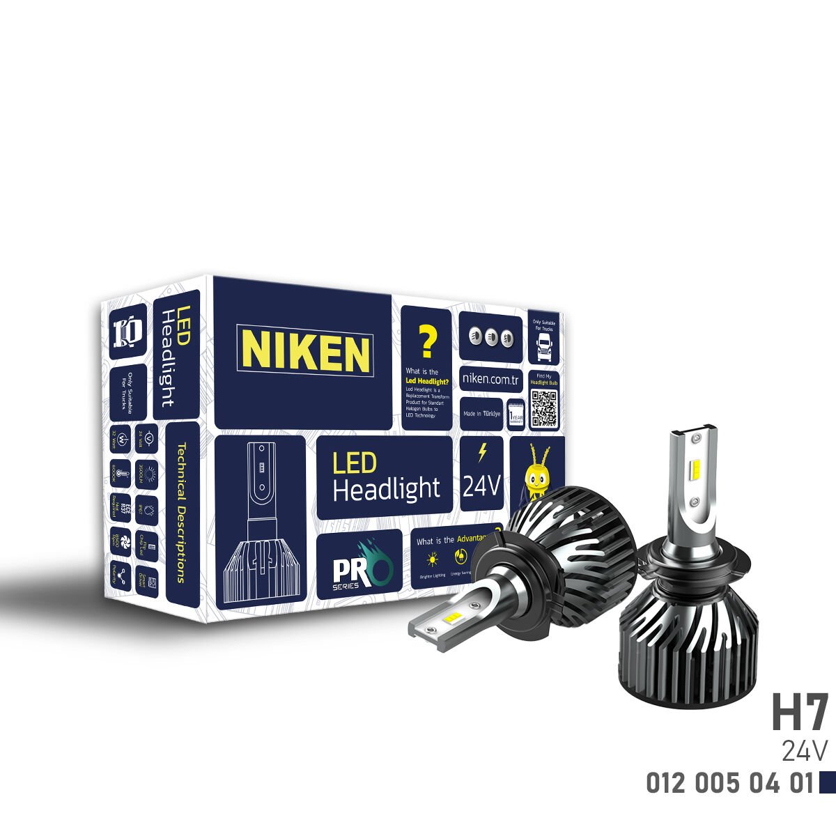LED XENON PRO SERİSİ H7 (24V) | Ağır Vasıta Uyumlu Yüksek Güç LED Far Ampulü