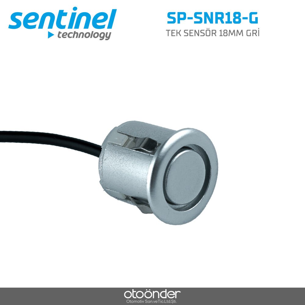 Tek Park Sensörü Gri 18mm Ultrasonik Park Sensör Ekipmanı