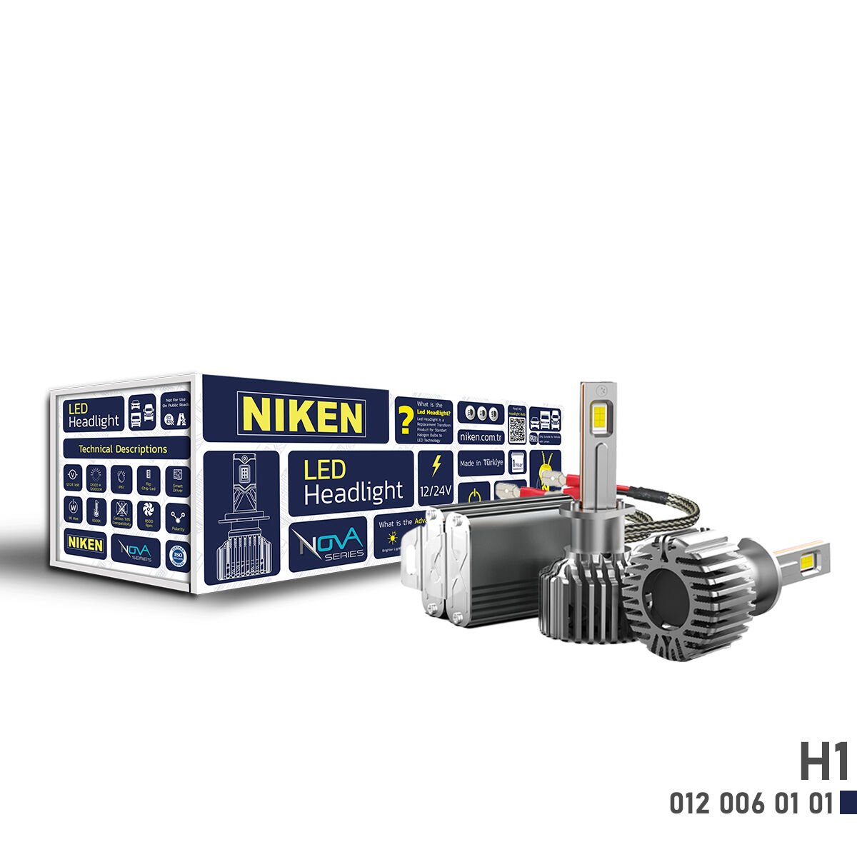 LED XENON NOVA SERİSİ H1 | Ultra Parlak Beyaz Işık LED Far Ampulü