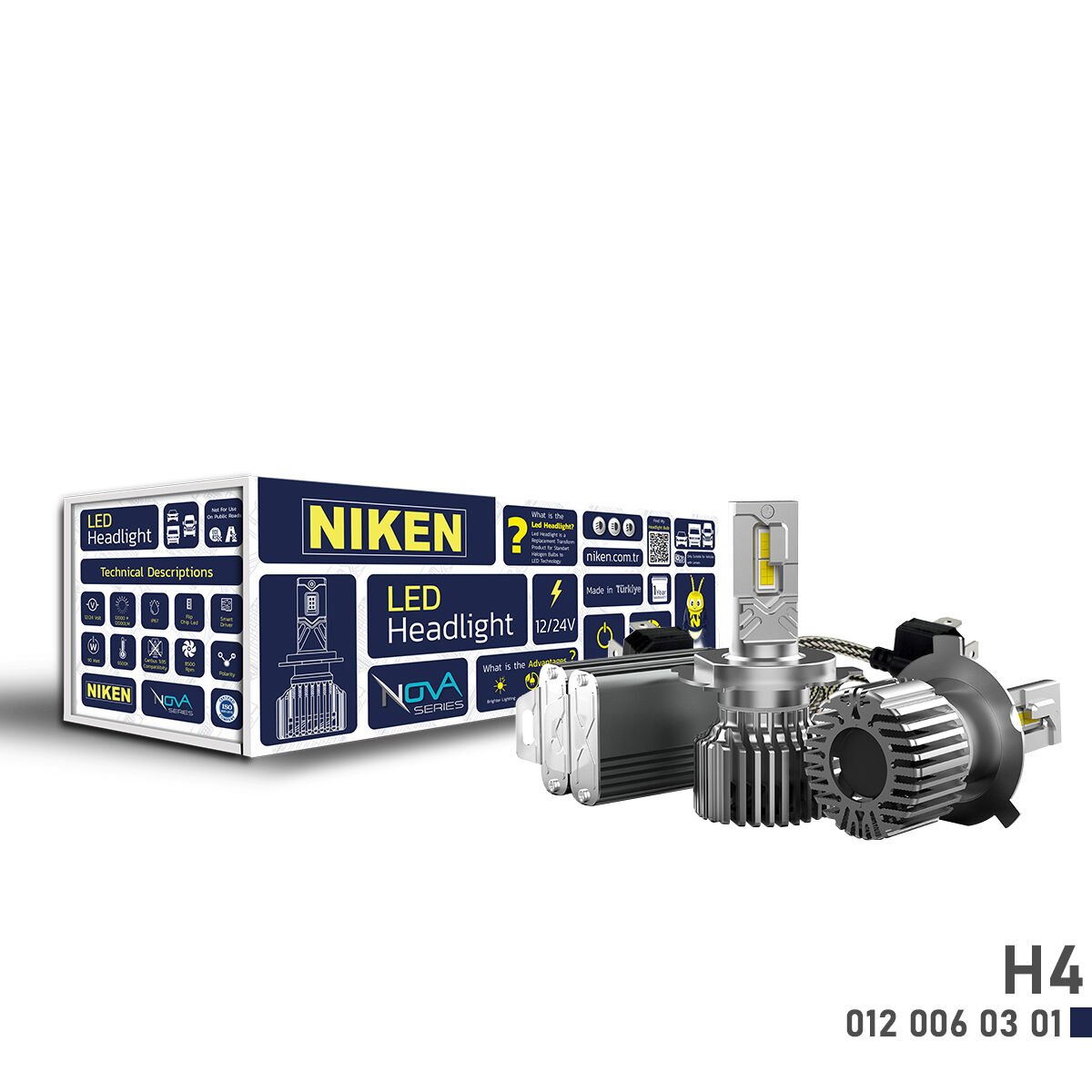 LED XENON NOVA SERİSİ H4 | Çift Işık Kademeli Ultra Parlak LED Far Ampulü