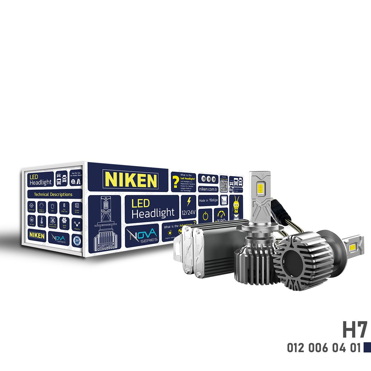 LED XENON NOVA SERİSİ H7 | Ultra Parlak Beyaz Işık LED Far Ampulü