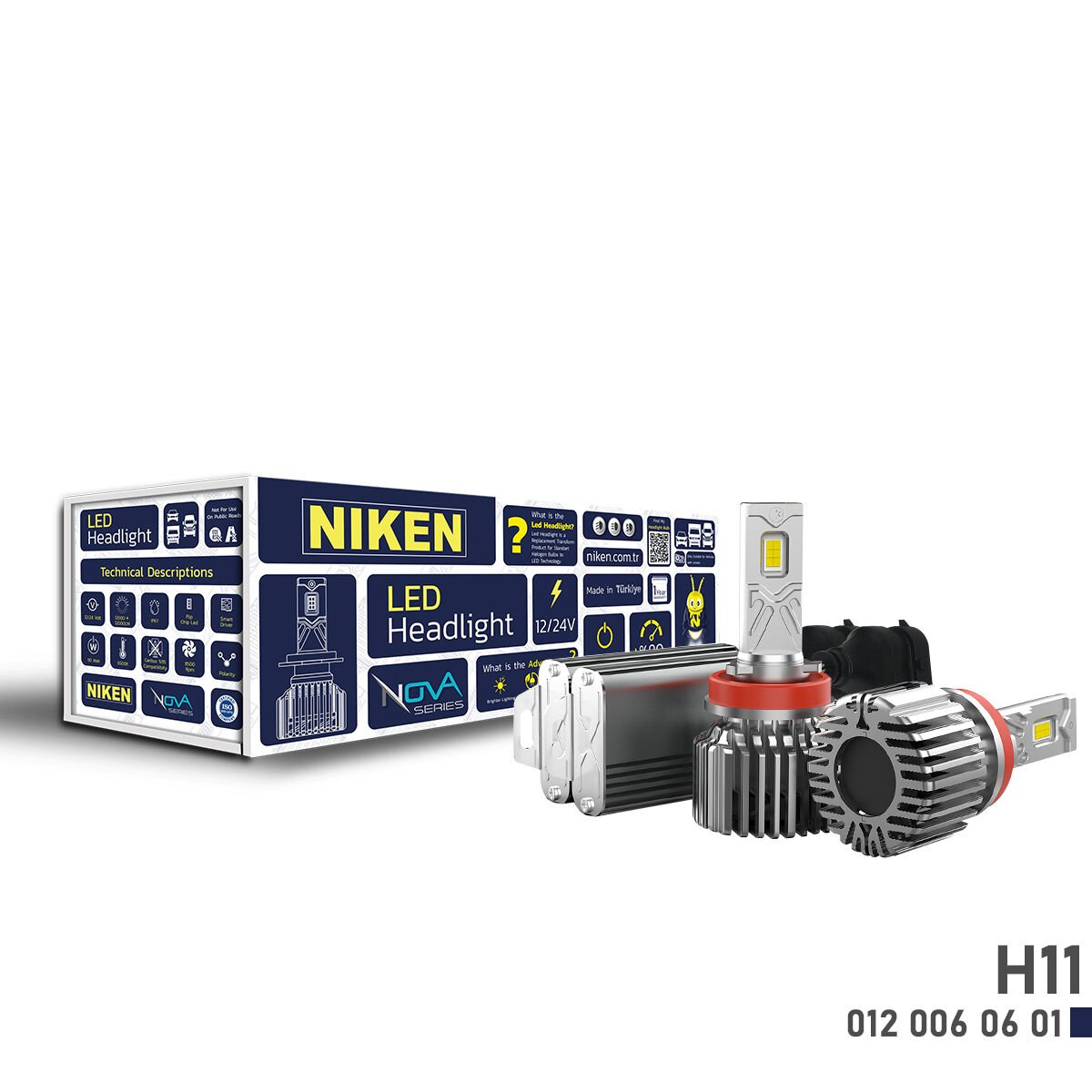 LED XENON NOVA SERİSİ H11 | Ultra Parlak Beyaz Işık LED Far Ampulü