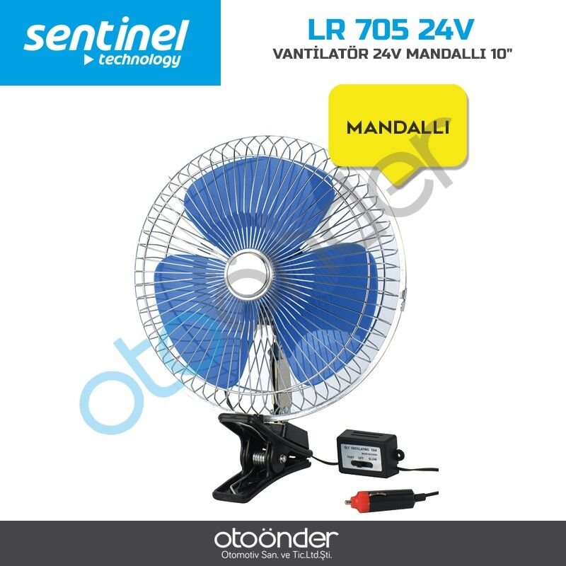 24V Metal Mandallı Vantilatör 10 İnç | Kamyon, Tır ve İş Makineleri İçin Güçlü Soğutma Fanı