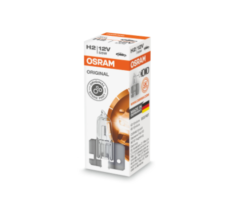 Osram 12V H2 55W Halojen Far Ampulü | Klasik Far Sistemleri İçin Orijinal Uyum