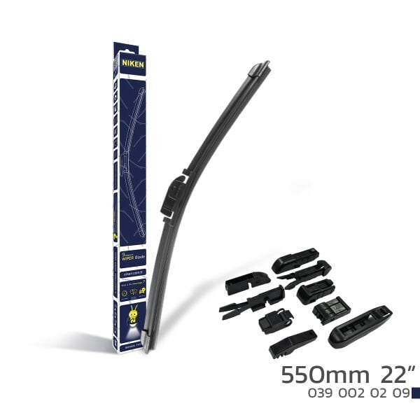 Niken 550 mm 22 İnç 9 Aparatlı Banana Tip Silecek – Evrensel Muz Tipi Silecek