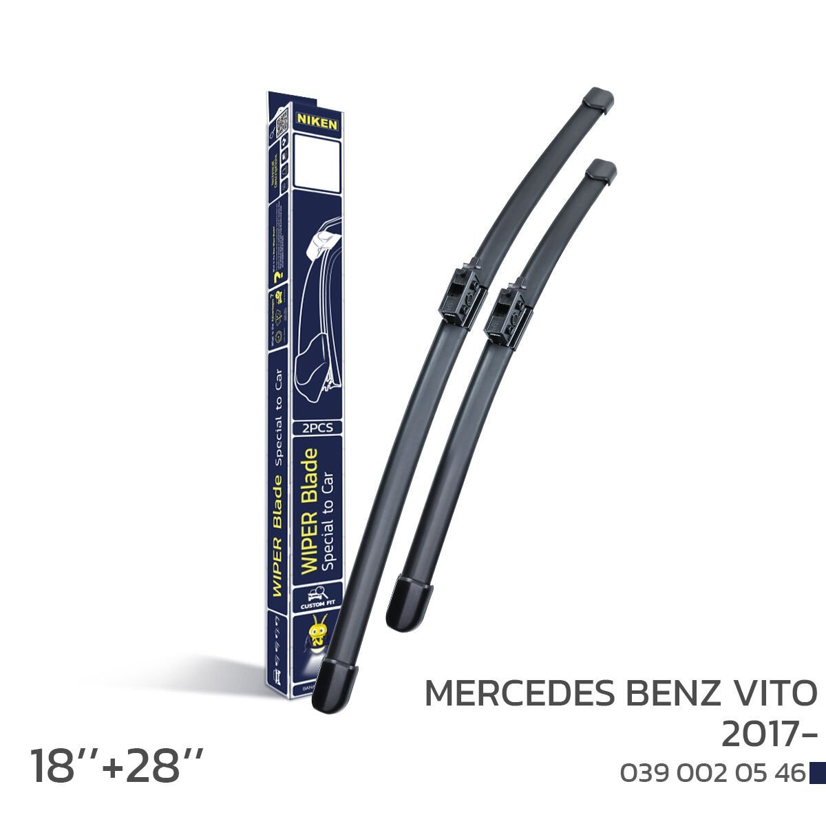 Niken Mercedes Benz Vito 2017- Araca Özel Silecek Takımı