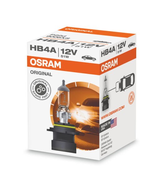 Osram 12V HB4A 51W Halojen Far Ampulü – Güvenli Sürüş İçin Net ve Dengeli Işık