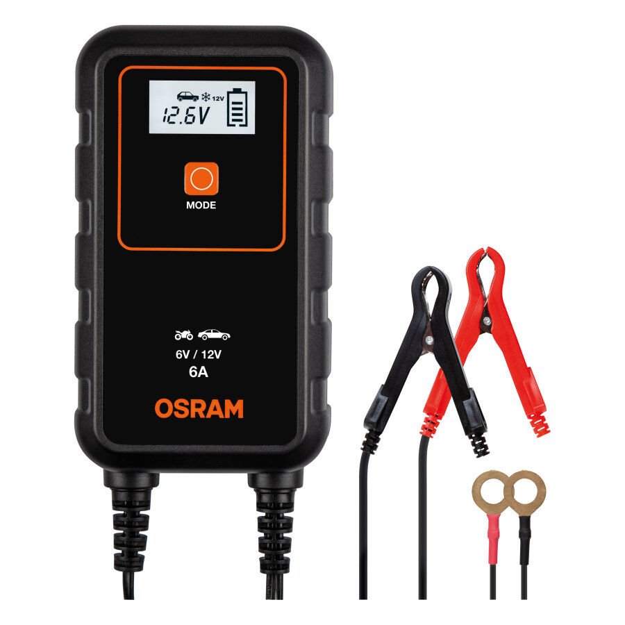 Osram Akü Şarj Cihazı 906 – 6V / 12V Aküler İçin Akıllı, Güvenli ve Güçlü Şarj Çözümü