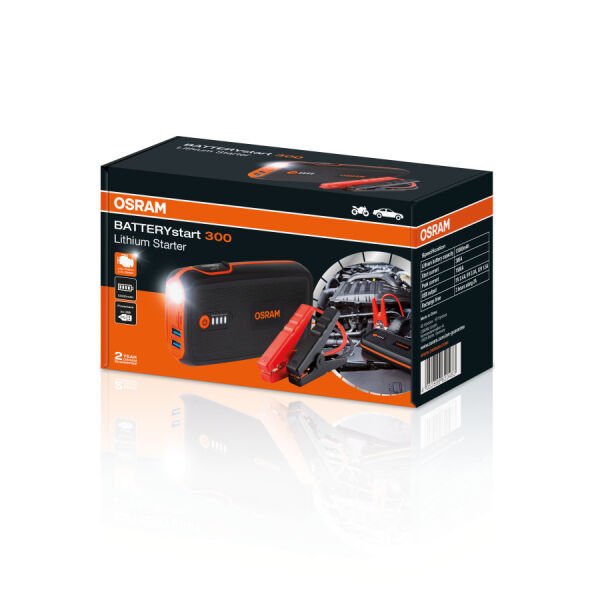 Osram Akü Takviye Cihazı 300 Taşınabilir Jump Starter ve Powerbank